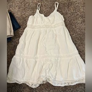 Gap White Lace Trim dress